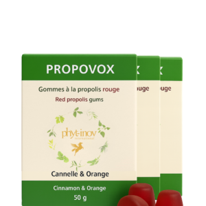 Propovox Gommes à la Propolis Rouge (lot de 3 paquets)